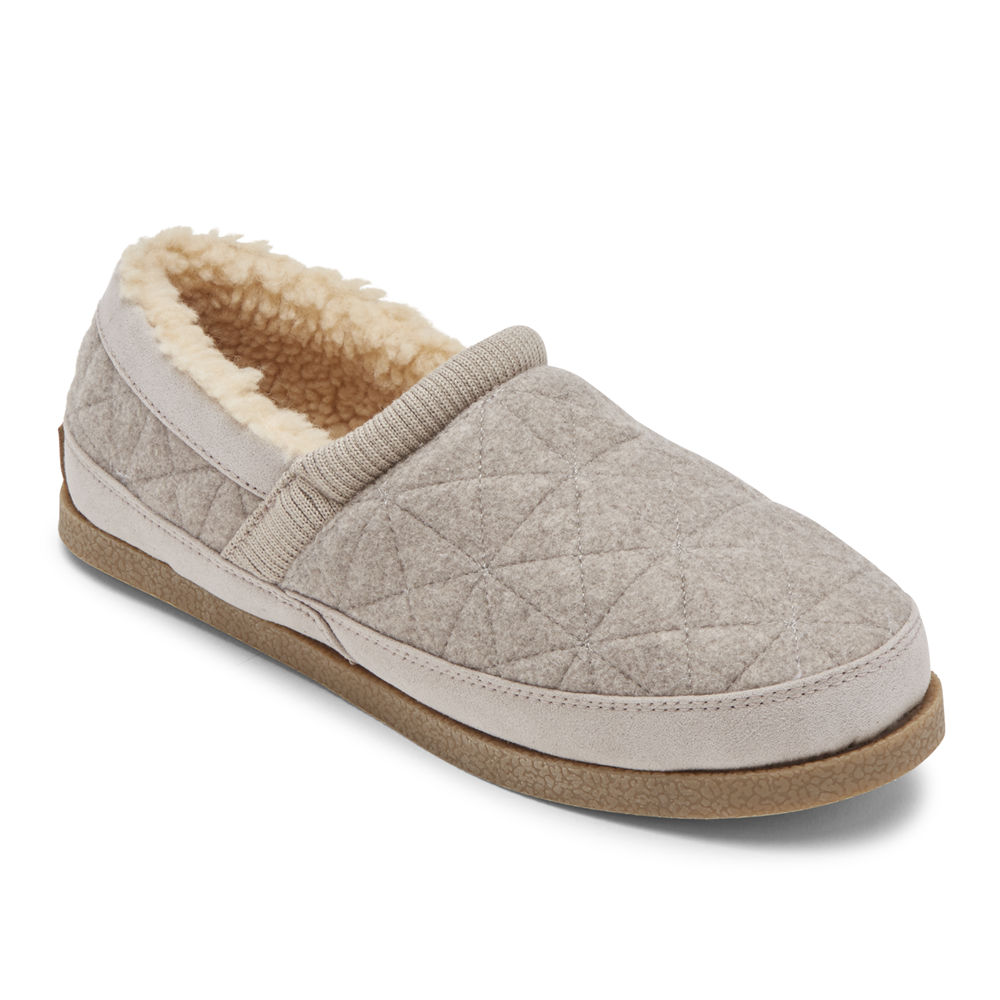 Rockport Singapore Womens Slippers - truTECH Veda Moc Grey - VT7095341